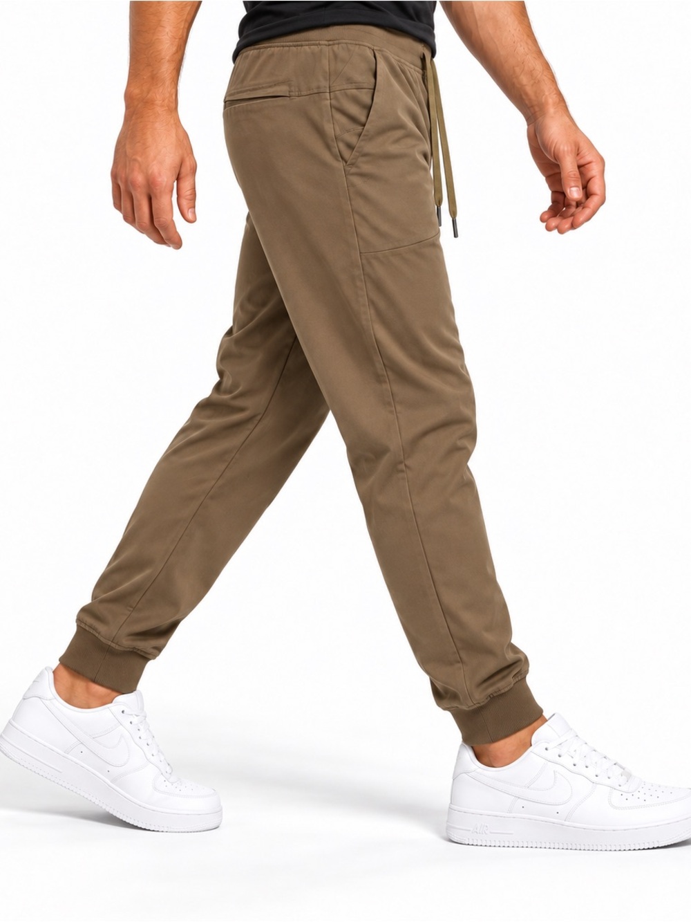 Lululemon ABC Warpstreme Joggers Men’s Medium Khaki Brown Stretch Athletic Pants - Picture 2 of 9